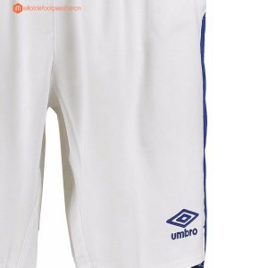 Domicile Everton Pantalon 2017 2018 Blanc Pas Cher