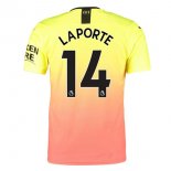 Maillot Manchester City NO.14 Laporte Third 2019 2020 Orange Pas Cher