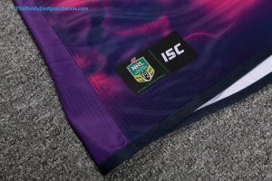 Maillot Rugby Melbourne Storm Auckland 9's 2017 2018 Bleu Pas Cher