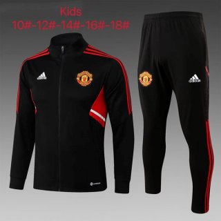 Enfant Survetement Manchester United 2023 Noir Rouge Enfant Survetement Manchester United 2023 Noir Rouge
