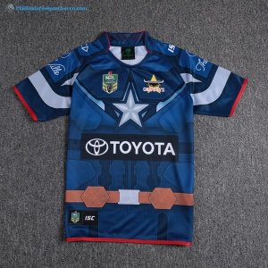 Maillot Rugby Cowboys Bleu 2017 2018 Pas Cher