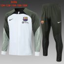 Enfant Survetement Barcelona 2024 Gris Blanc