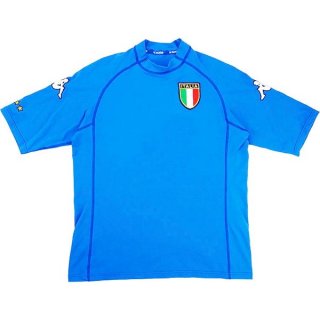 Thailande Maillot Italy Domicile Retro 2000 Bleu Pas Cher