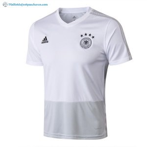 Maillot Entrainement Allemagne Ensemble Complet 2018 Blanc Noir Pas Cher