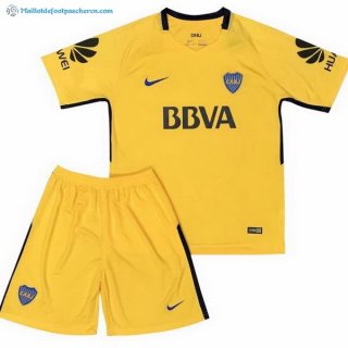 Maillot Boca Juniors Exterieur Enfant 2017 2018 Jaune Pas Cher