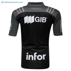 Maillot Rugby Crusaders Exterieur 2017 2018 Noir Pas Cher