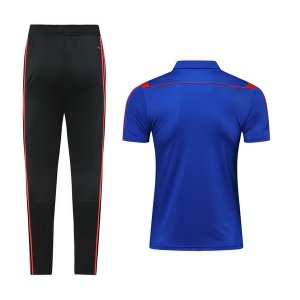 Polo Ensemble Complet Manchester United 2019 2020 Bleu Rouge Pas Cher