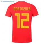 Maillot Espagne Domicile Odriozola 2018 Rouge Pas Cher