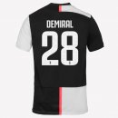 Maillot Juventus NO.28 Demiral Domicile 2019 2020 Blanc Noir Pas Cher