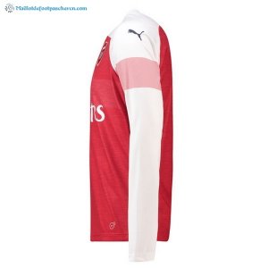 Maillot Arsenal Domicile ML 2018 2019 Rouge Pas Cher