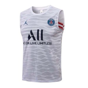 Maillot Paris Saint Germain Sans Manches 2022 Blanc Noir