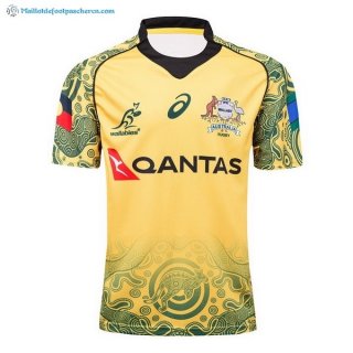 Maillot Rugby Australie 2017 2018 Jaune Pas Cher