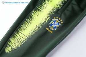Survetement Brésil 2018 Jaune Vert Pas Cher