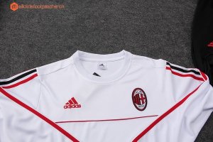 Survetement AC Milan 2017 2018 Blanc Rouge Pas Cher