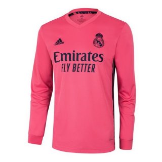 Thailande Maillot Real Madrid Exterieur ML 2020 2021 Rose Pas Cher