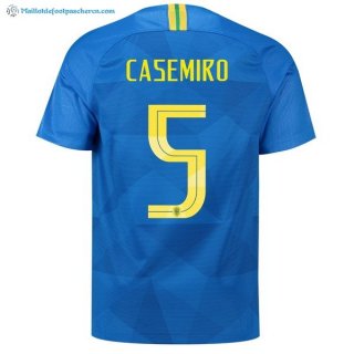 Maillot Brésil Exterieur Casemiro 2018 Bleu Pas Cher