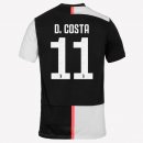 Maillot Juventus NO.11 D.Costa Domicile 2019 2020 Blanc Noir Pas Cher