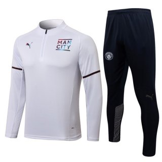 Training Top Manchester City 2022 Blanc Noir Training Top Manchester City 2022 Blanc Noir
