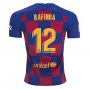 Maillot Barcelona NO.12 Rafinha Domicile 2019 2020 Bleu Rouge Pas Cher