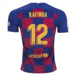 Maillot Barcelona NO.12 Rafinha Domicile 2019 2020 Bleu Rouge Pas Cher