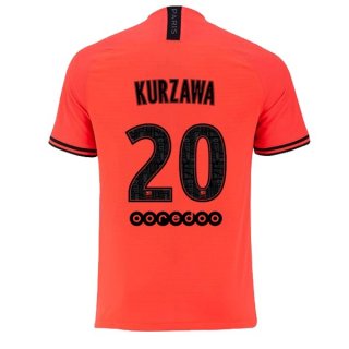 JORDAN Maillot Paris Saint Germain NO.20 Kurzawa Exterieur 2019 2020 Orange Pas Cher