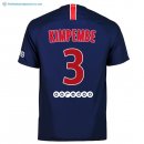 Maillot Paris Saint Germain Domicile Kimpembe 2018 2019 Bleu Pas Cher