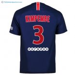 Maillot Paris Saint Germain Domicile Kimpembe 2018 2019 Bleu Pas Cher