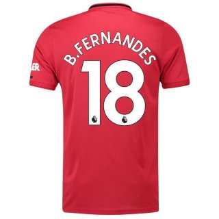 Maillot Manchester United NO.18 B. Fernandes Domicile 2019 2020 Rouge Maillot Manchester United NO.18 B. Fernandes Domicile 2019 2020 Rouge