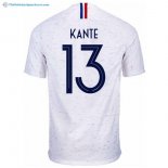 Maillot France Exterieur Kante 2018 Blanc Pas Cher