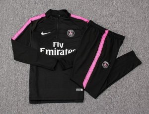 Survetement Paris Saint Germain 2018 2019 Noir Rose Blanc Pas Cher