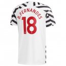 Maillot Manchester United NO.18 B. Fernandes Third 2020 2021 Blanc Pas Cher