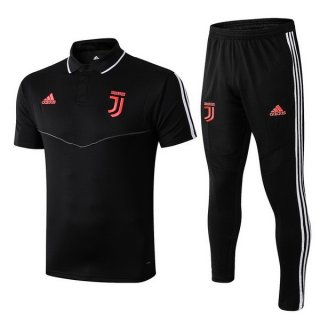 Polo Ensemble Complet Juventus 2019 2020 Negro Rouge Pas Cher