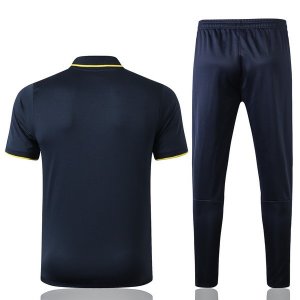 Polo Ensemble Complet As Roma 2019 2020 Noir Jaune Pas Cher