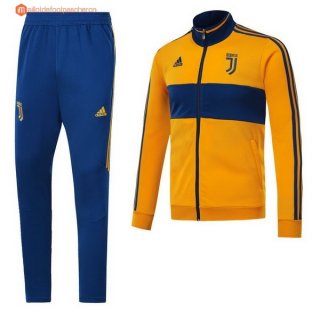 Survetement Juventus 2017 2018 Jaune Bleu Pas Cher