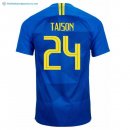 Maillot Brésil Exterieur Taison 2018 Bleu Pas Cher