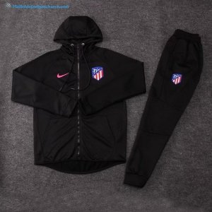 Survetement Atlético de Madrid 2017 2018 Noir Marine Pas Cher