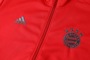 Survetement Bayern Munich 2018 2019 Rouge Gris Clair Pas Cher