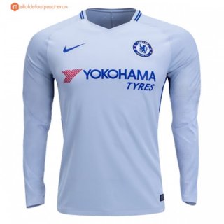 Maillot Chelsea Exterieur ML 2017 2018 Pas Cher