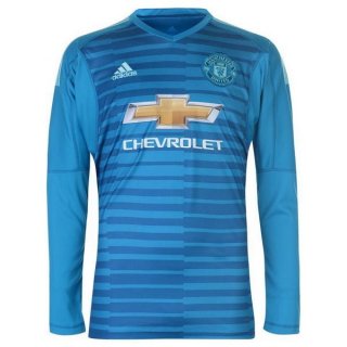 Maillot Manchester United ML Gardien 2018 2019 Bleu Pas Cher Maillot Manchester United ML Gardien 2018 2019 Bleu Pas Cher