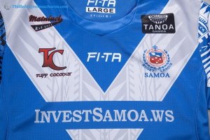 Maillot Rugby Samoa Domicile 2017 2018 Bleu Pas Cher