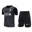 Entrainement Liverpool Ensemble Complet 2020 2021 Gris Noir Pas Cher