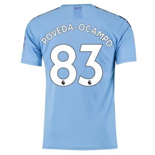 Maillot Manchester City NO.83 Poveda Ocampo Domicile 2019 2020 Bleu Pas Cher