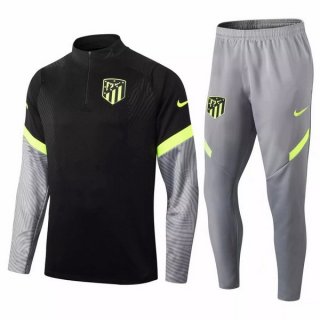 Survetement Atlético De Madrid 2020 2021 Noir Gris Pas Cher