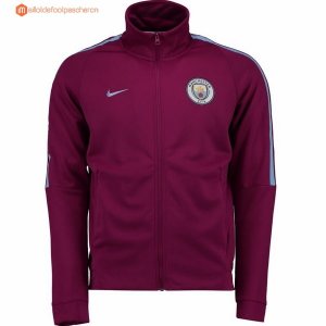 Veste Manchester City 2017 2018 Rouge Marine Pas Cher