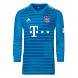 Maillot Bayern Munich Exterieur ML Gardien 2018 2019 Bleu Pas Cher