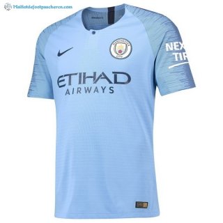 Thailande Maillot Manchester City Domicile 2018 2019 Bleu Pas Cher