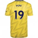 Maillot Arsenal NO.19 Pepe Exterieur 2019 2020 Jaune Pas Cher