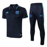 Polo Ensemble Complet Barcelona 2019 2020 Noir Bleu Pas Cher