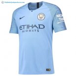 Thailande Maillot Manchester City Domicile 2018 2019 Bleu Pas Cher