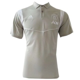 Polo Manchester United 2019 2020 Gris Pas Cher Polo Manchester United 2019 2020 Gris Pas Cher